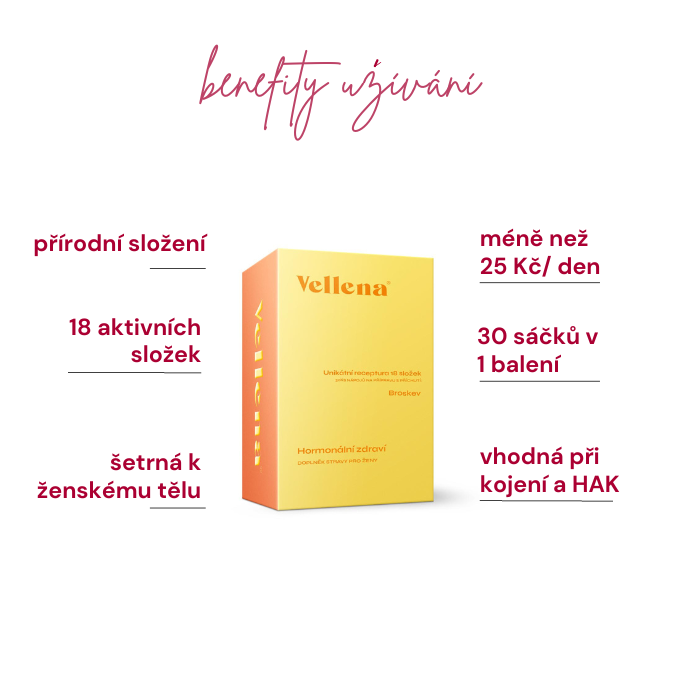Hormonální zdraví | nápoj pro ženy 3PACK + taštička ZDARMA | Broskev