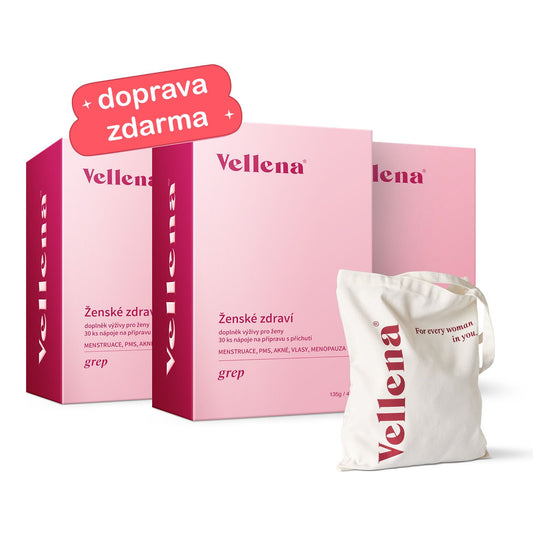 Ženské zdraví | Nápoj 3PACK + taška ZDARMA | Grep | Vellena