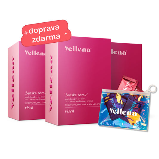 Ženské zdraví | Nápoj 3PACK + taška ZDARMA | Višeň | Vellena