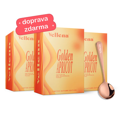 Ženské zdraví | Nápoj 3PACK + lžička ZDARMA | Meruňka & Rakytník | Vellena