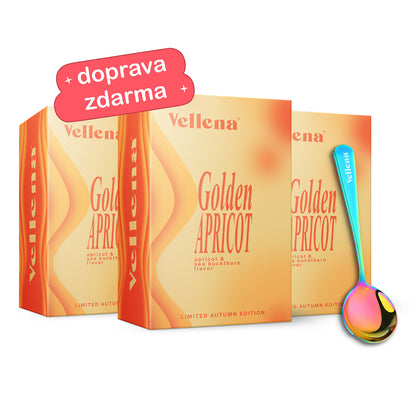 Ženské zdraví | Nápoj 3PACK + lžička ZDARMA | Meruňka & Rakytník | Vellena