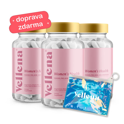 Ženské zdraví | Kapsle 3PACK + taška ZDARMA | Vellena