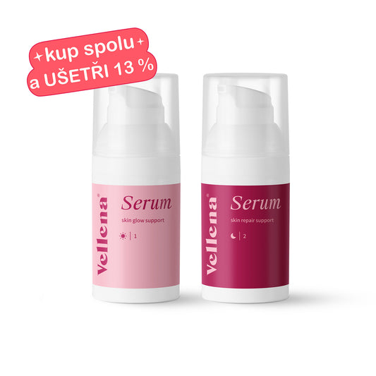 Duo pro rozzáření a obnovení pleti | Sérum Glow + Sérum Repair | Vellena