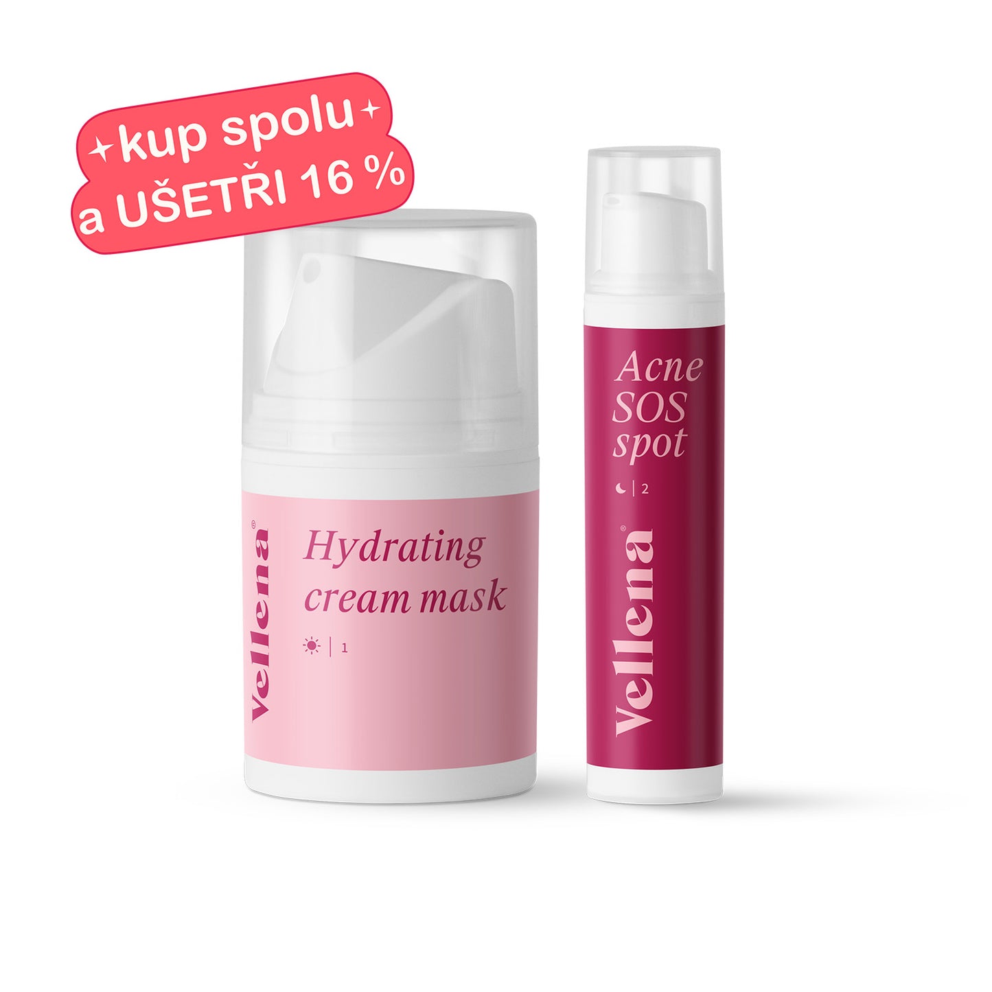 Duo první pomoci pro pleť | Krémová maska + Gel na vyrážky | Vellena