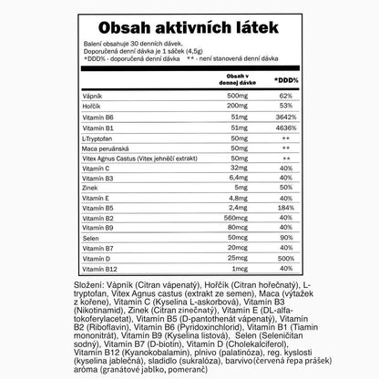 Ženské zdraví | Nápoj 3PACK + mixík ZDARMA | Granátové jablko & Pomeranč | Vellena