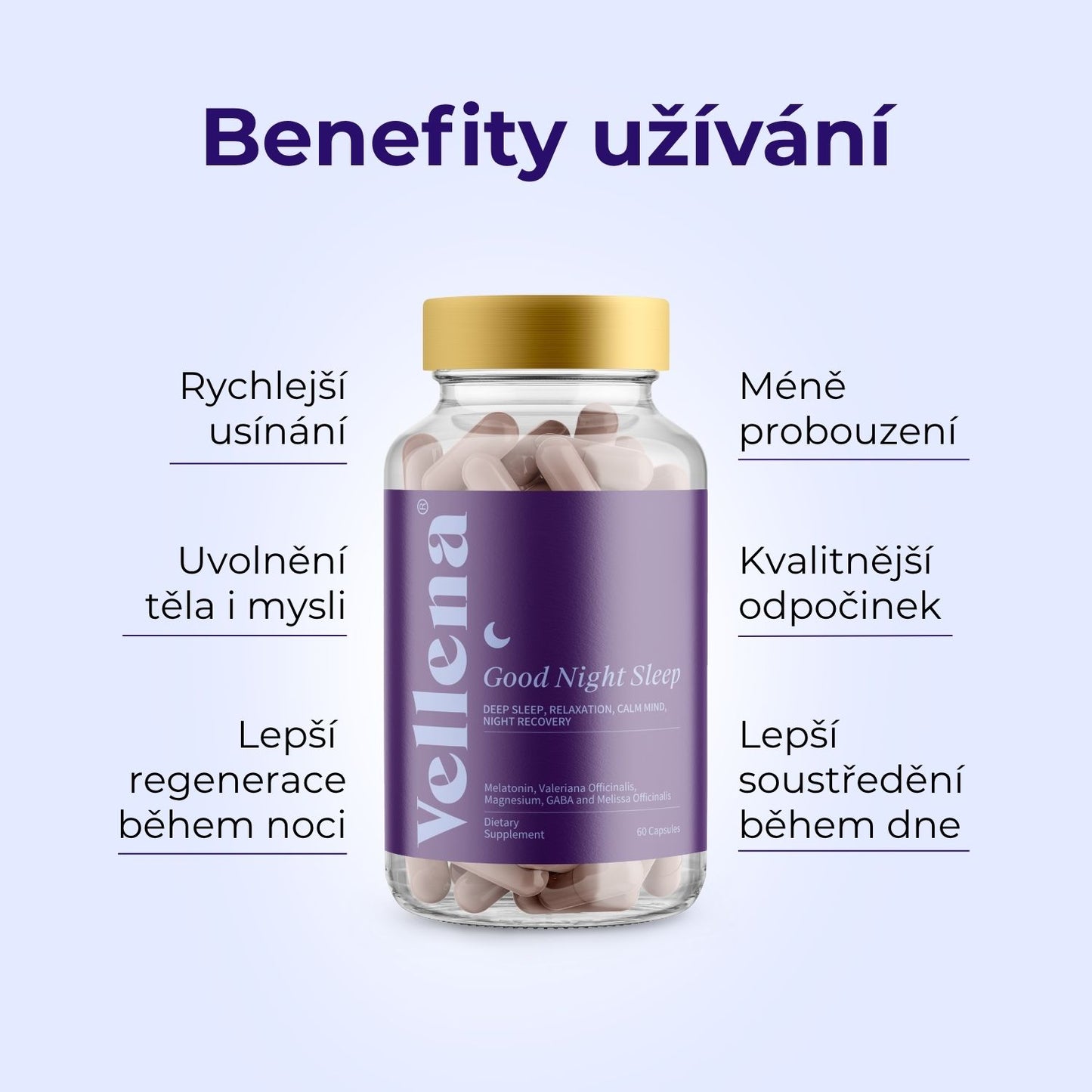 Dobrá nálada + Klidný spánek | Kapsle 2MIX | Vellena