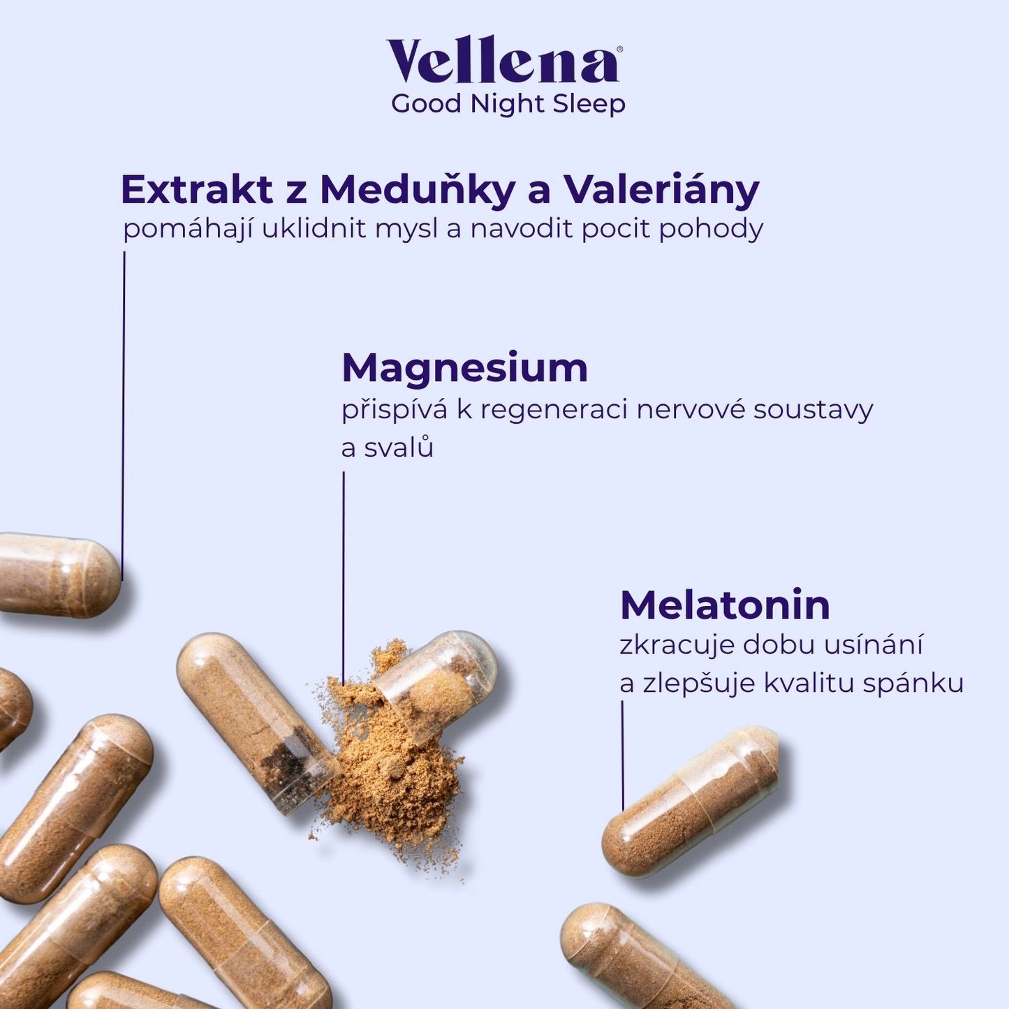 Dobrá nálada + Klidný spánek | Kapsle 2MIX | Vellena