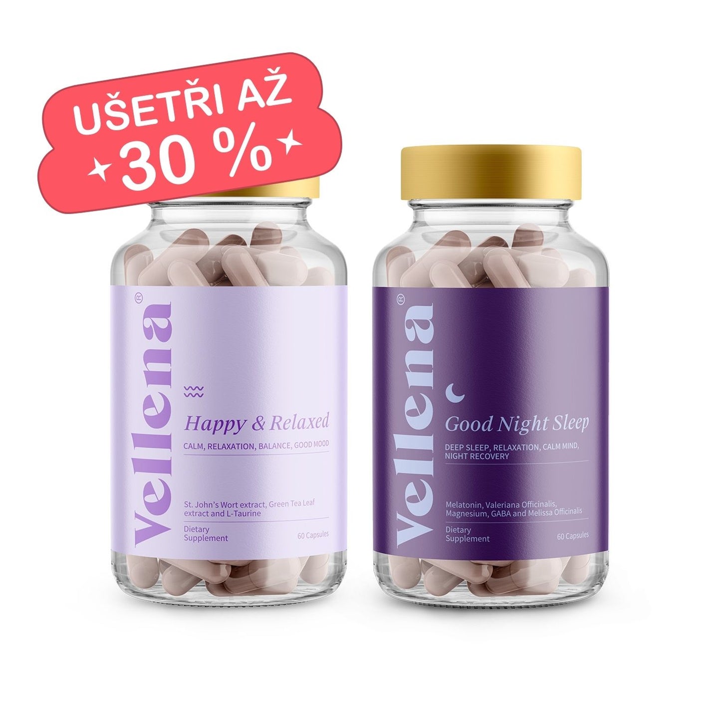 Zvýhodněný balíček pro celkovou pohodu | Dobrá nálada + Klidný spánek | Vellena